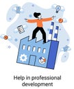 Help in professional development. Qualified employee training program. Human resource management Royalty Free Stock Photo