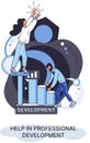 Help in professional development. Qualified employee training program. Human resource management Royalty Free Stock Photo