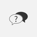 Help, query, question mark, support icon. Vector illustration, flat design Royalty Free Stock Photo