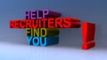 Help recruiters find you on blue Royalty Free Stock Photo