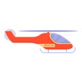 Help rescue helicopter icon, cartoon style