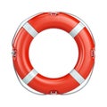 Help, safety, security concept. Lifebelt, life buoy isolated on white background