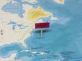`HELP!` Sign with Pole on Bermuda of the World Map Royalty Free Stock Photo