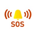 Help signal icon, sos, call, signal, vector illustration Royalty Free Stock Photo