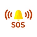 Help signal icon, sos, call, signal, vector illustration Royalty Free Stock Photo