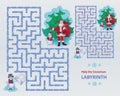 Help the Snowman. Labyrinth.