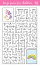 Help unicorn find path to rainbow bridge through the labyrinth. Maze game