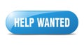 help wanted button. help wanted sign. key. push button. Royalty Free Stock Photo