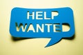 Help Wanted And Hiring Now Speech Bubble Royalty Free Stock Photo