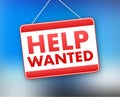 Help Wanted icon, Sign. Help Wanted label. Vector stock illustration