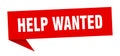 help wanted speech bubble. Royalty Free Stock Photo