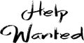 Help wanted text sign illustration Royalty Free Stock Photo