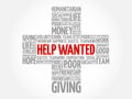 Help Wanted word cloud collage Royalty Free Stock Photo