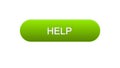 Help web interface button green color, support online, assistance application Royalty Free Stock Photo