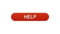 Help web interface button wine red color, support online, assistance application