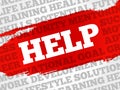 Help word cloud Royalty Free Stock Photo