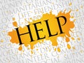 Help word cloud Royalty Free Stock Photo