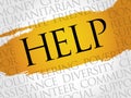 Help word cloud Royalty Free Stock Photo