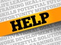 Help word cloud Royalty Free Stock Photo