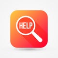 Help Word Magnifying Glass Royalty Free Stock Photo