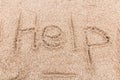 Help! write sand Royalty Free Stock Photo