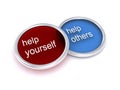 Help yourself and help others Royalty Free Stock Photo