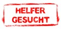 Helpers wanted german frame: Top Secret banner Royalty Free Stock Photo