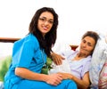 Helpful Nurses with Patients Royalty Free Stock Photo