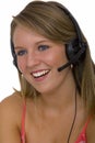 Helpful Telephonist Too Royalty Free Stock Photo