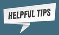 helpful tips banner. helpful tips speech bubble, label, sticker, sign template Royalty Free Stock Photo