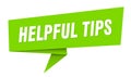 helpful tips banner. helpful tips speech bubble, label, sticker, sign template Royalty Free Stock Photo