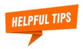 helpful tips banner. helpful tips speech bubble, label, sticker, sign template Royalty Free Stock Photo
