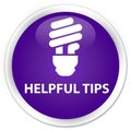 Helpful tips (bulb icon) premium purple round button Royalty Free Stock Photo