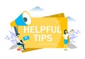 Helpful tips concept vector flat style design illustration