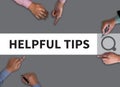 HELPFUL TIPS CONCEPT Royalty Free Stock Photo