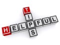 Helpful tips crossword Royalty Free Stock Photo