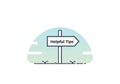 Helpful tips quote phrase on a road post pointing forward. Vector illustration concept