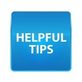 Helpful Tips shiny blue square button Royalty Free Stock Photo