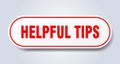 helpful tips sign. rounded isolated button. white sticker Royalty Free Stock Photo