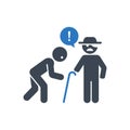 Helping Blind Person Icon Royalty Free Stock Photo