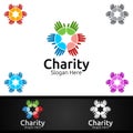 Helping Hand Charity Foundation Creative Logo for Voluntary Church or Charity Donation