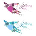 Helping Hand Emblems Royalty Free Stock Photo