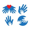 Helping hand with heart shape Royalty Free Stock Photo