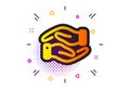 Helping hand icon. Charity gesture sign. Vector