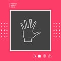 Helping hand - line icon. Graphic elements for your design Royalty Free Stock Photo