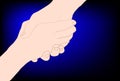 Helping hand, support, assistance concept. Gesture, sign of help and hope. Helping hand concept. vector illustration Royalty Free Stock Photo