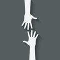 Helping hand symbol Royalty Free Stock Photo