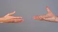 Helping hand. Two hands. Support in relationships. Solidarity, compassion, and charity concept. Royalty Free Stock Photo