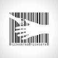 Helping hands with bar-code Royalty Free Stock Photo