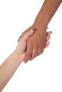 Helping hands both female Royalty Free Stock Photo